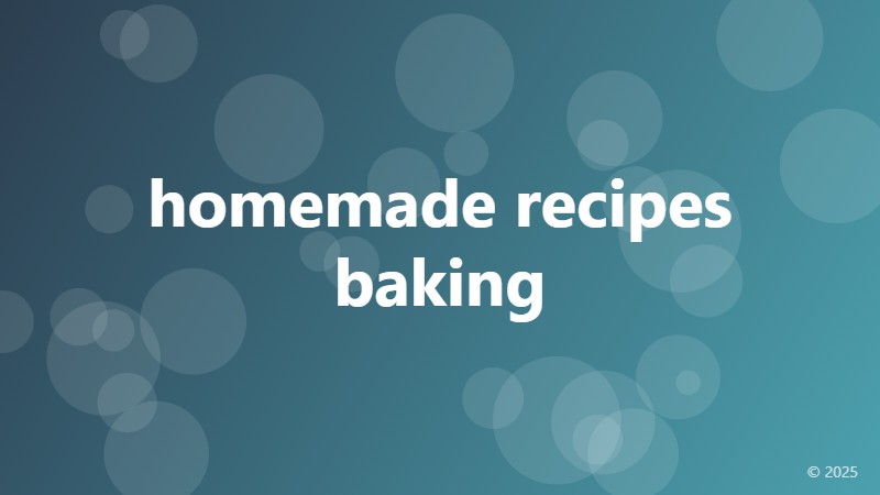 homemade recipes baking