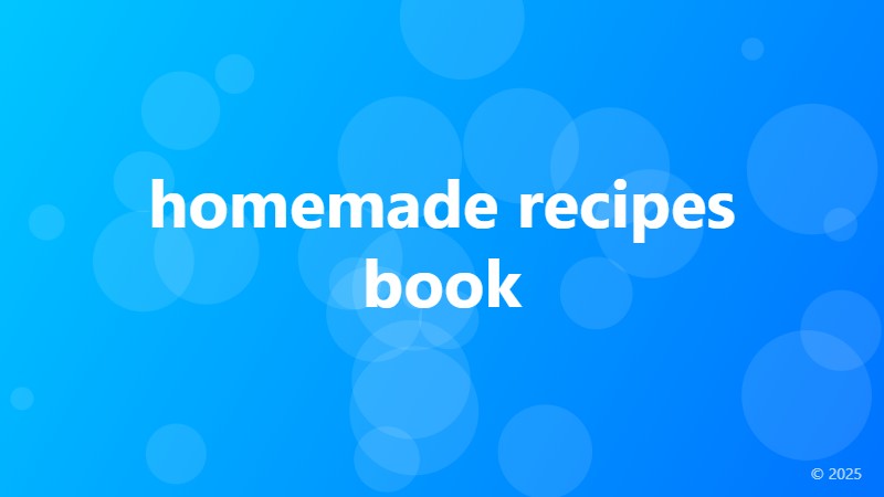 homemade recipes book