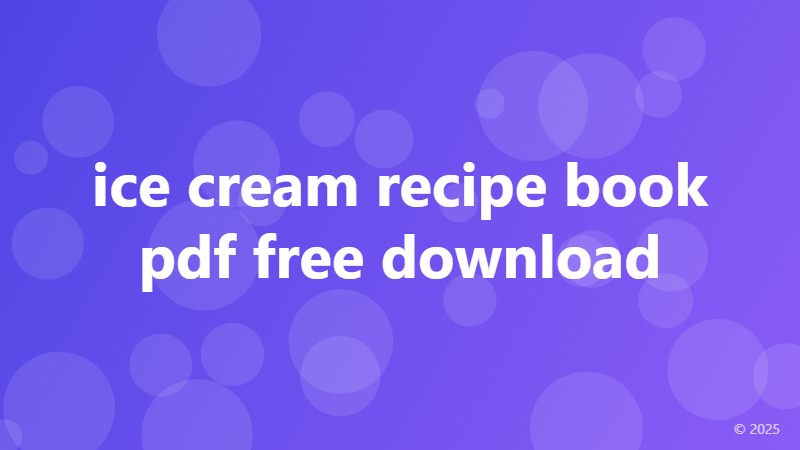 ice cream recipe book pdf free download