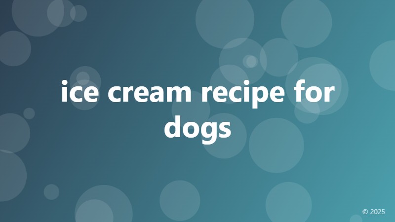 ice cream recipe for dogs