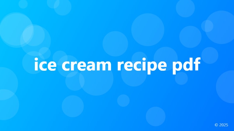ice cream recipe pdf