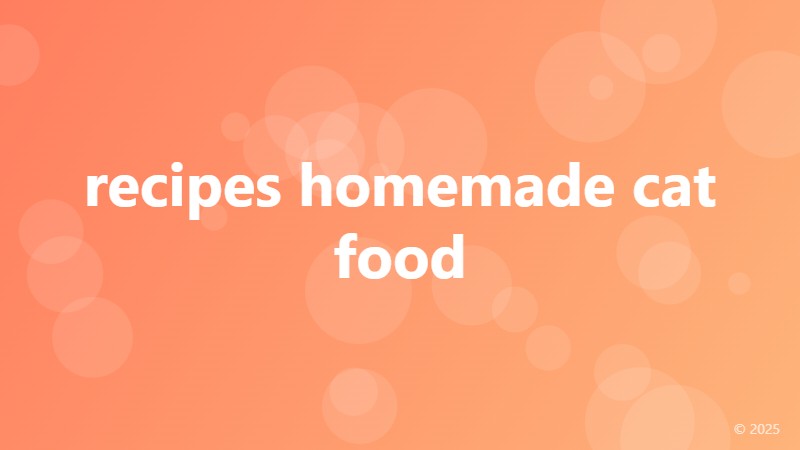 recipes homemade cat food
